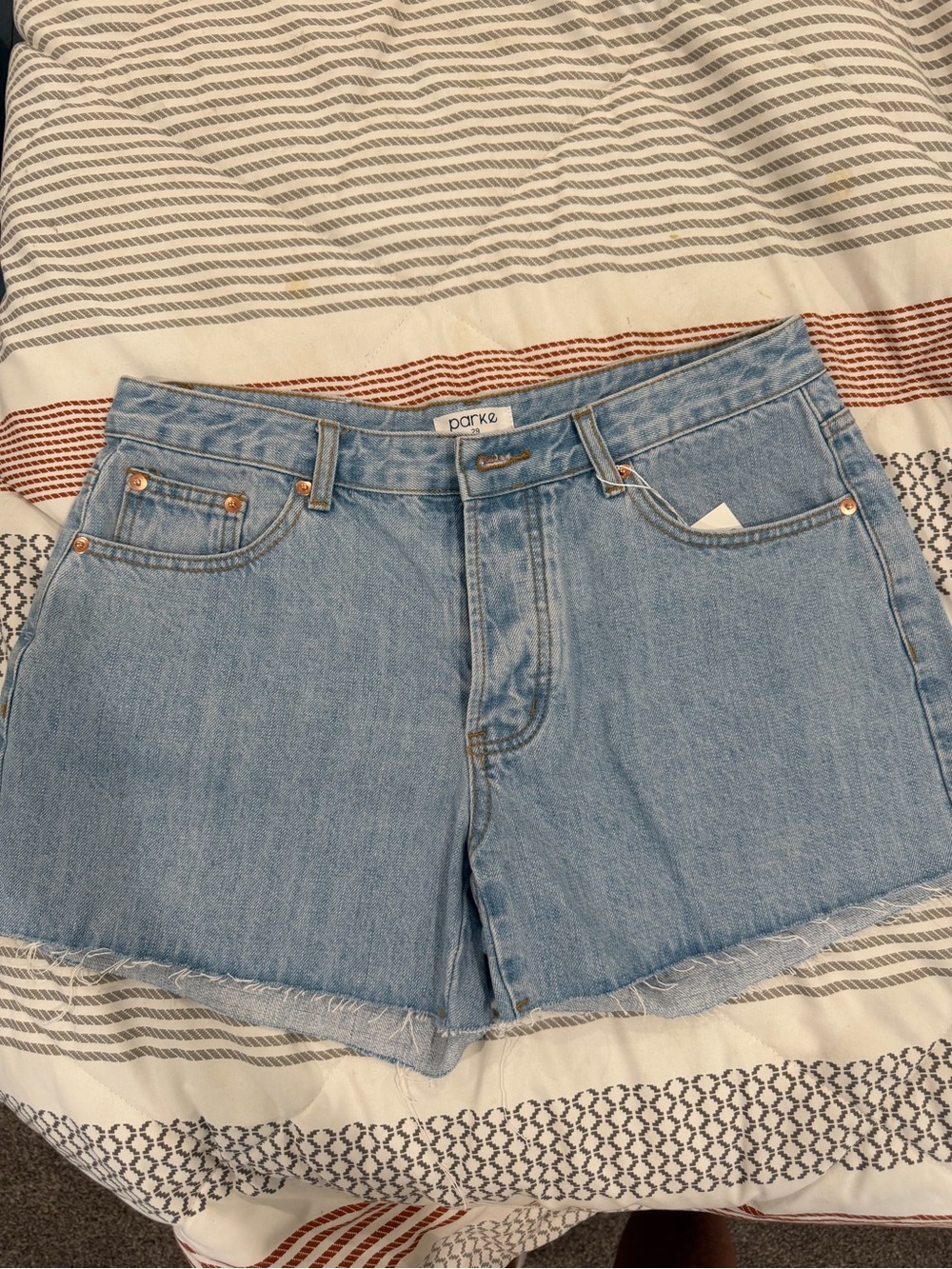 Parks Denim  Light Blue Jean Shorts